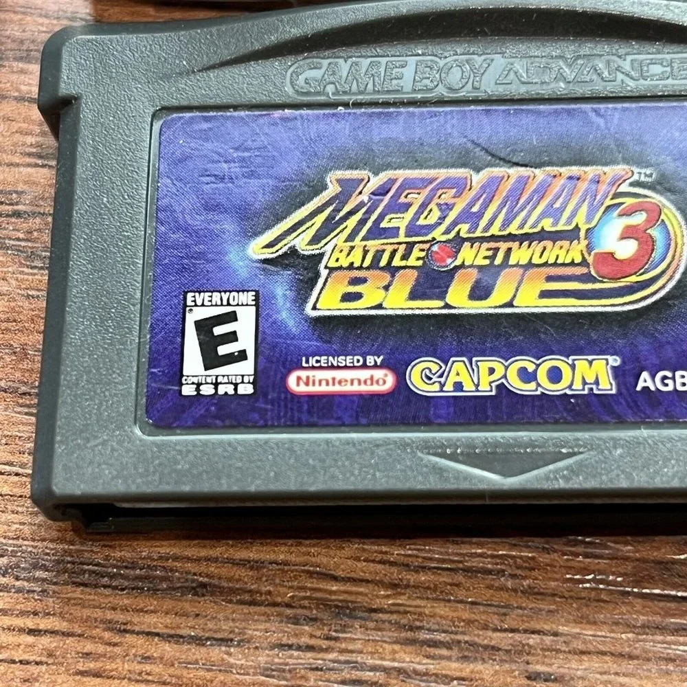 Vintage 2001 Gameboy Advance GBA Mega Man Battle Network 3 Blue Game Manual Case